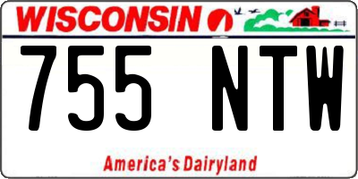 WI license plate 755NTW