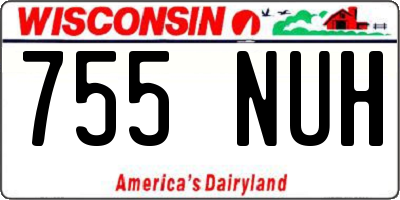 WI license plate 755NUH