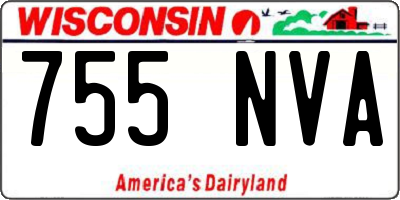 WI license plate 755NVA