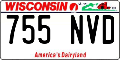 WI license plate 755NVD