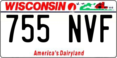 WI license plate 755NVF