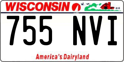 WI license plate 755NVI