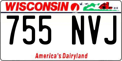 WI license plate 755NVJ