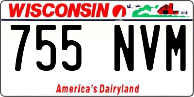 WI license plate 755NVM