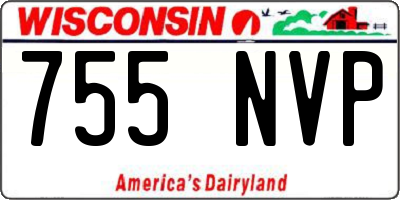 WI license plate 755NVP