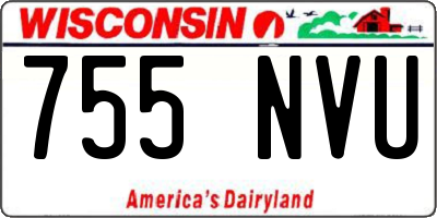 WI license plate 755NVU