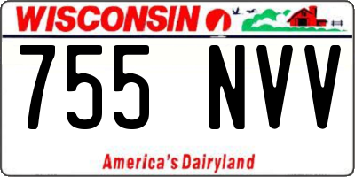 WI license plate 755NVV