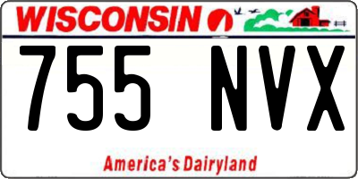 WI license plate 755NVX