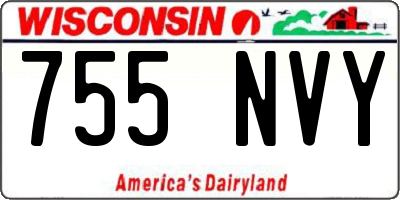 WI license plate 755NVY