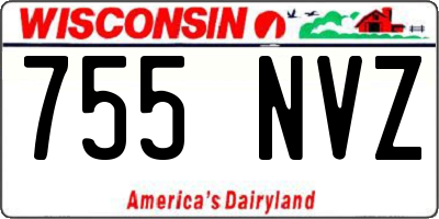 WI license plate 755NVZ