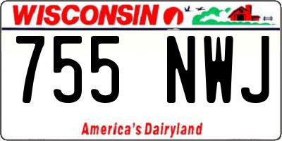 WI license plate 755NWJ