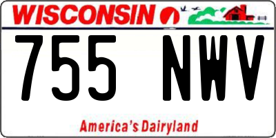WI license plate 755NWV