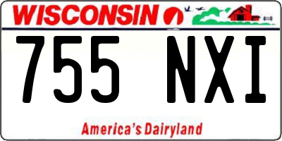 WI license plate 755NXI