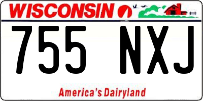 WI license plate 755NXJ