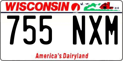 WI license plate 755NXM