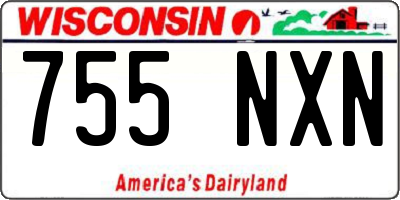 WI license plate 755NXN