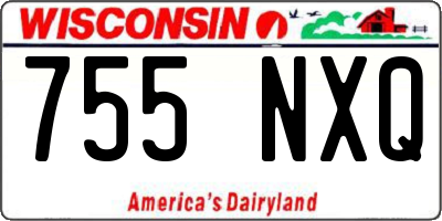 WI license plate 755NXQ