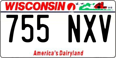 WI license plate 755NXV