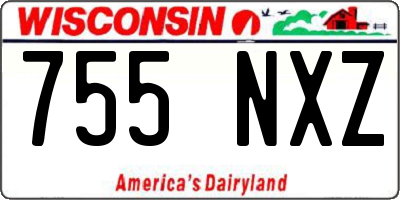 WI license plate 755NXZ