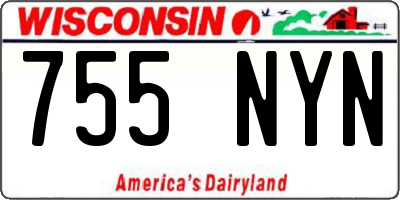 WI license plate 755NYN