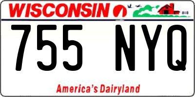 WI license plate 755NYQ