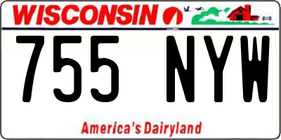 WI license plate 755NYW