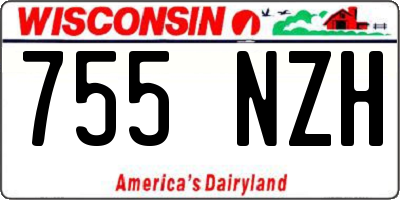 WI license plate 755NZH