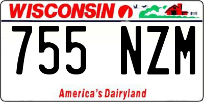 WI license plate 755NZM