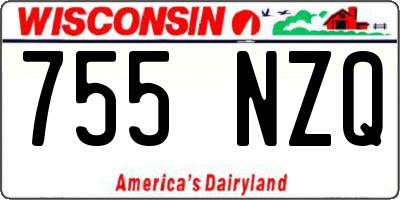 WI license plate 755NZQ
