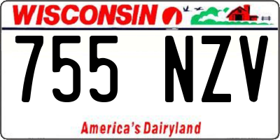 WI license plate 755NZV