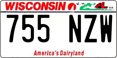WI license plate 755NZW