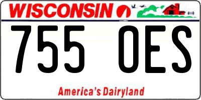 WI license plate 755OES