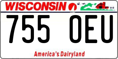 WI license plate 755OEU