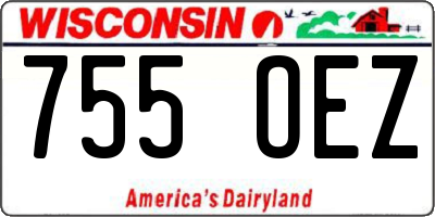 WI license plate 755OEZ