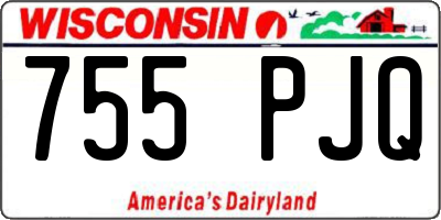 WI license plate 755PJQ