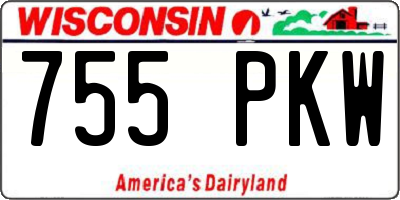 WI license plate 755PKW