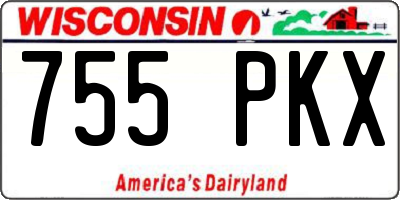 WI license plate 755PKX