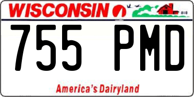 WI license plate 755PMD