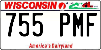 WI license plate 755PMF