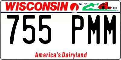 WI license plate 755PMM