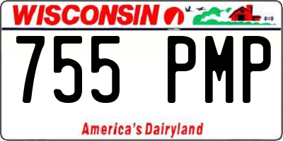 WI license plate 755PMP
