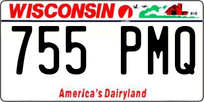 WI license plate 755PMQ