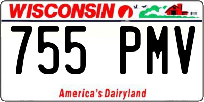 WI license plate 755PMV