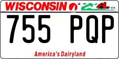 WI license plate 755PQP