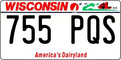WI license plate 755PQS
