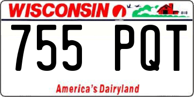 WI license plate 755PQT