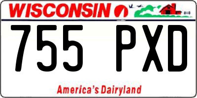 WI license plate 755PXD