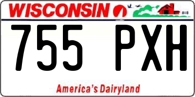 WI license plate 755PXH