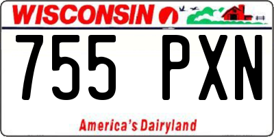 WI license plate 755PXN