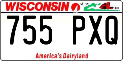 WI license plate 755PXQ
